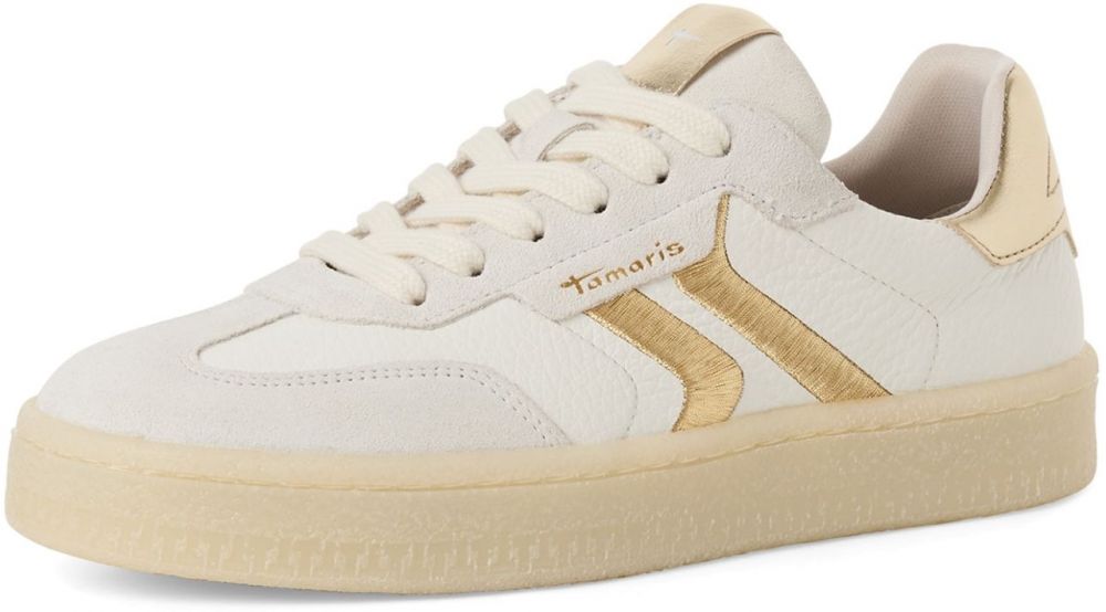 Tamaris Nízke tenisky  zlatá / biela / šedobiela
