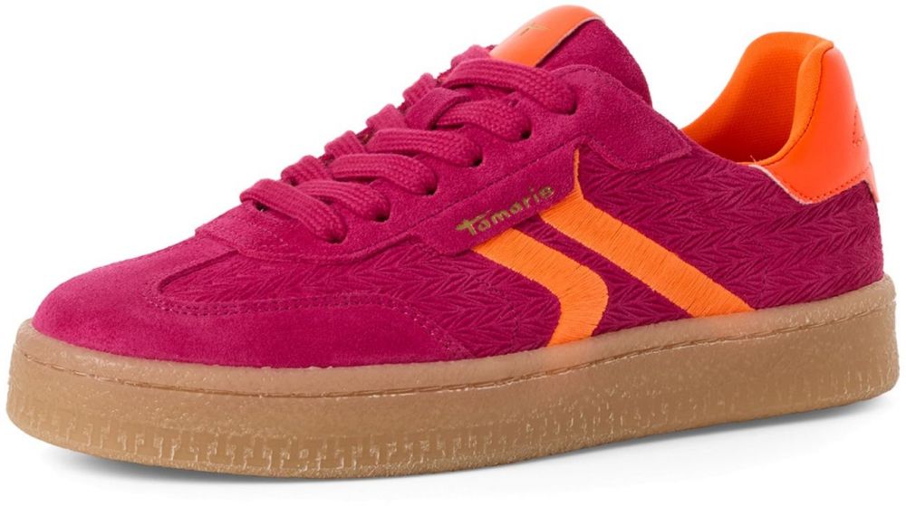 Tamaris Nízke tenisky  oranžová / tmavoružová