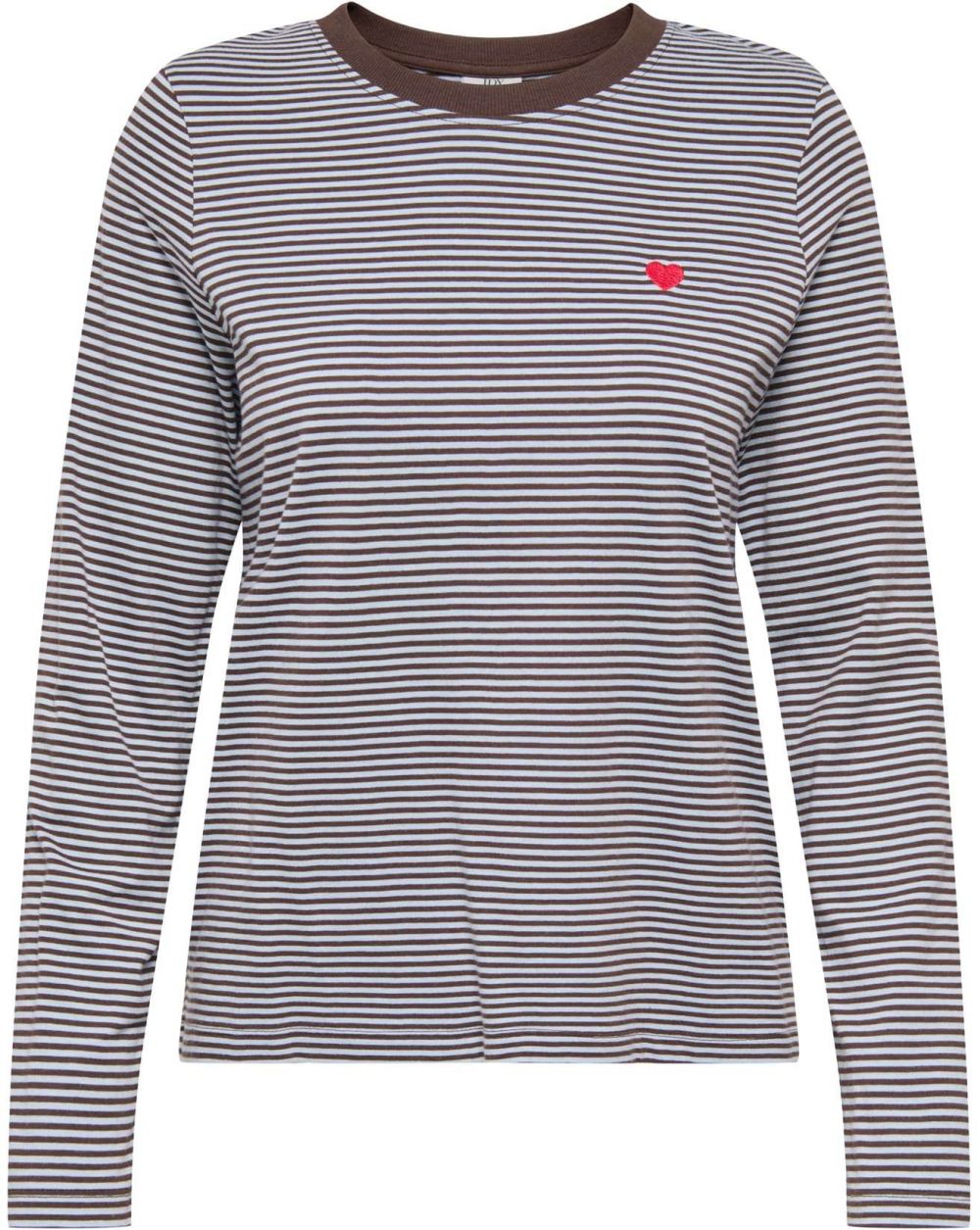 JDY Tričko 'JDYPISA'  čokoládová / biela