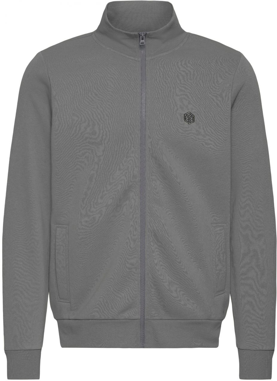 BLEND Tepláková bunda  tmavosivá