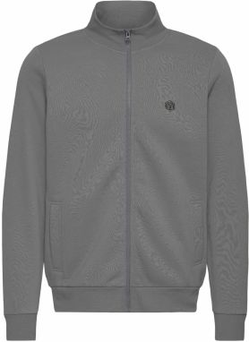 BLEND Tepláková bunda  tmavosivá