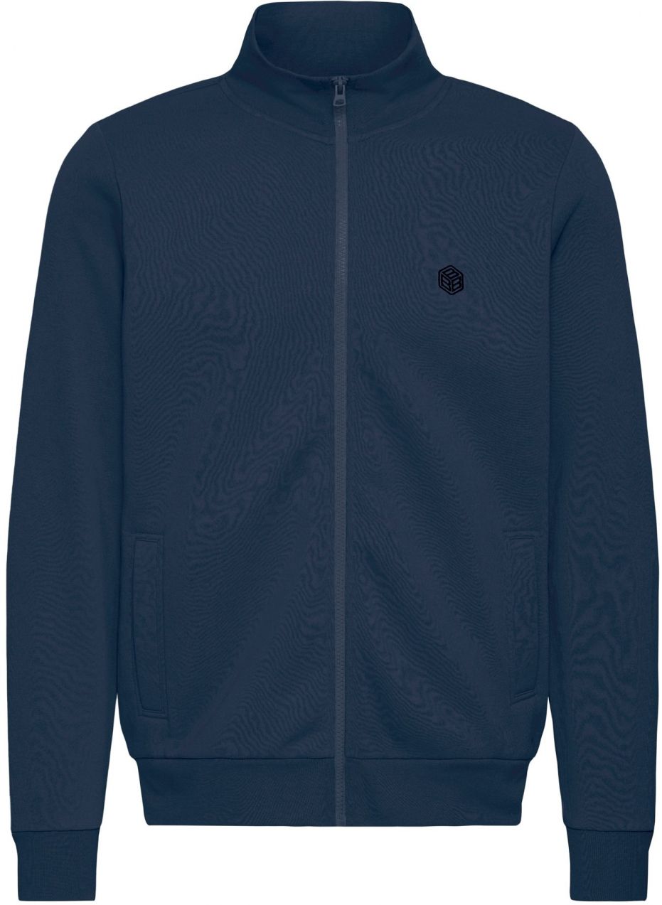 BLEND Tepláková bunda  námornícka modrá / čierna