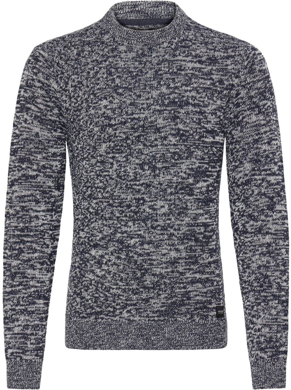 BLEND Sveter  námornícka modrá / biela
