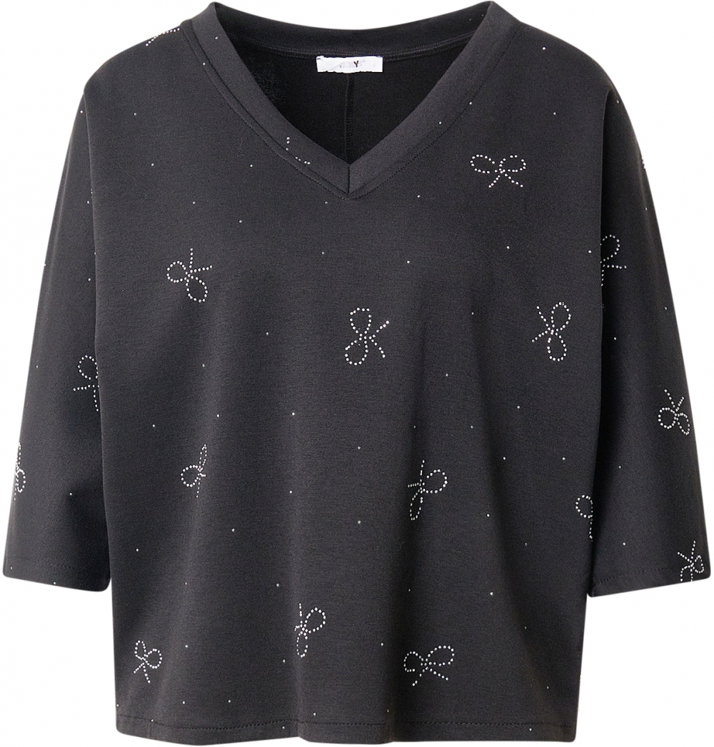 Hailys Tričko 'De44bby'  čierna / strieborná