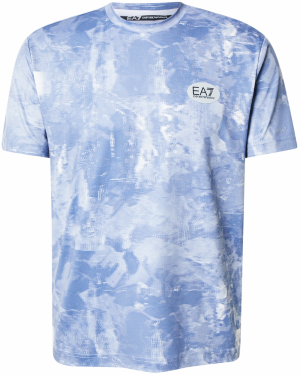 EA7 Emporio Armani Funkčné tričko  kráľovská modrá / svetlomodrá / biela