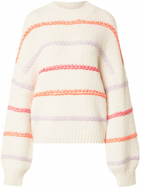 Hailys Sveter 'El44la'  levanduľová / oranžová / ružová / biela ako vlna