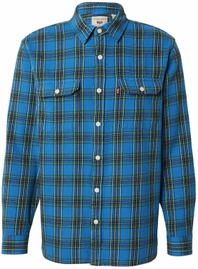 LEVI'S ® Košeľa 'JACKSON'  azúrová / tmavomodrá / tmavozelená / biela