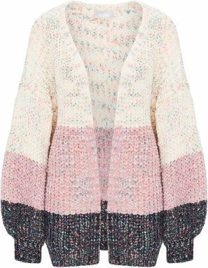Usha Kardigán  tmavosivá / ružová / biela ako vlna