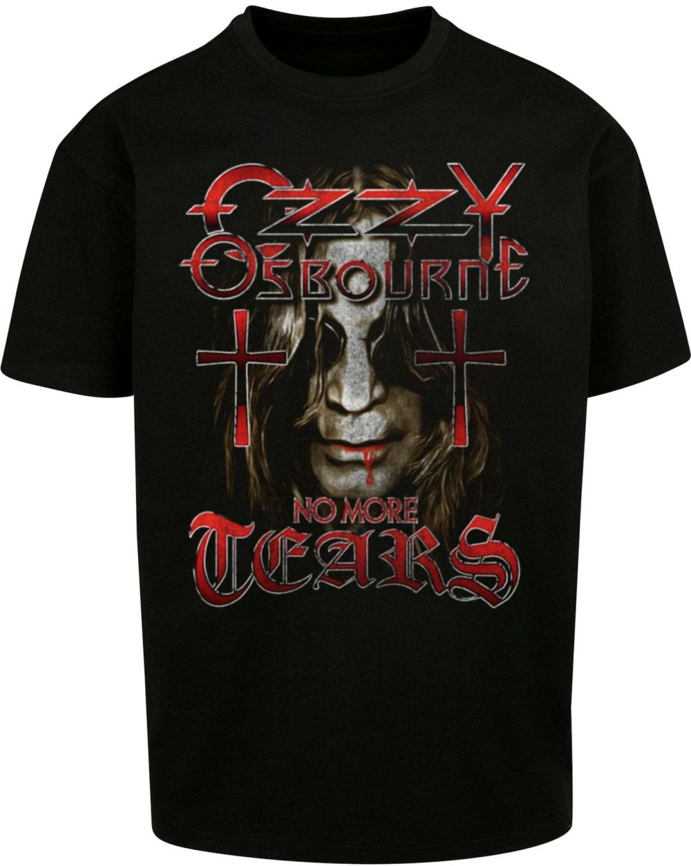 Merchcode Tričko 'Ozzy Osbourne - No More Tears'  hnedá / sivá / tmavočervená / čierna