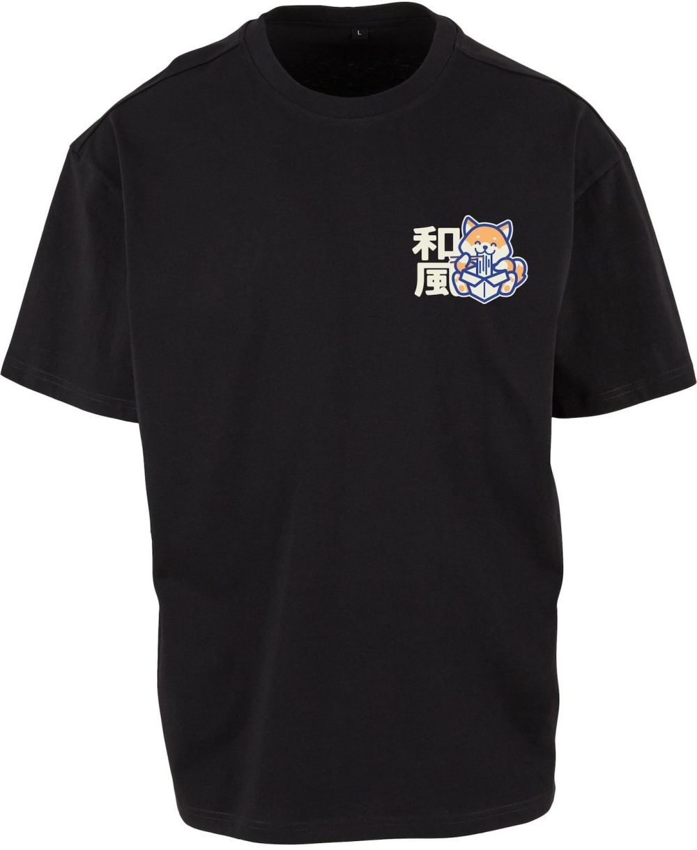 Mister Tee Tričko 'Yummy Noodles'  svetlomodrá / svetlosivá / svetlooranžová / čierna