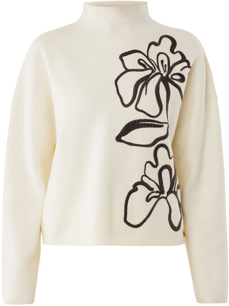 MEXX Sveter  krémová / tmavohnedá