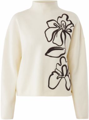 MEXX Sveter  krémová / tmavohnedá