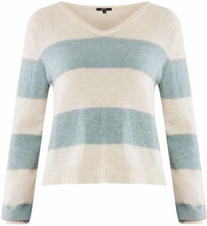 MEXX Sveter  krémová / svetlomodrá