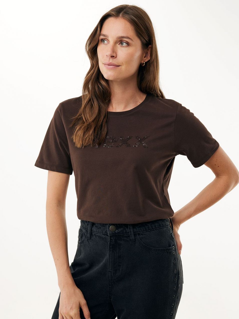 MEXX Tričko 'Clover'  hnedá