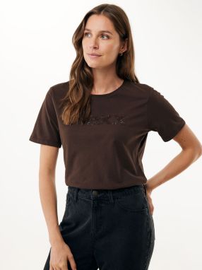 MEXX Tričko 'Clover'  hnedá