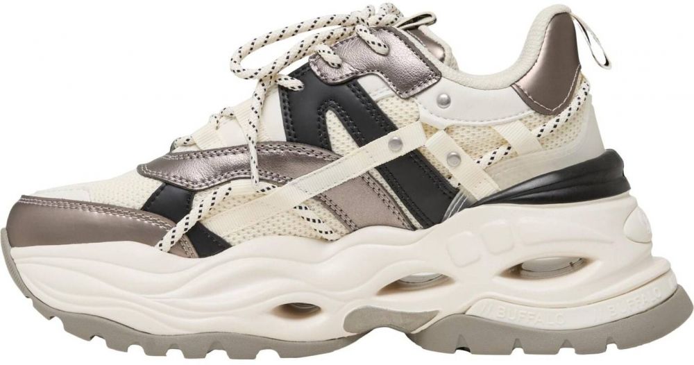 BUFFALO Nízke tenisky 'TRIPLET HOLLOW'  krémová / bronzová / čierna