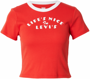 LEVI'S ® Tričko 'MINI RINGER'  červená / biela