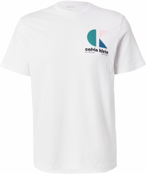 Calvin Klein Jeans Tričko  petrolejová / ružová / čierna / biela