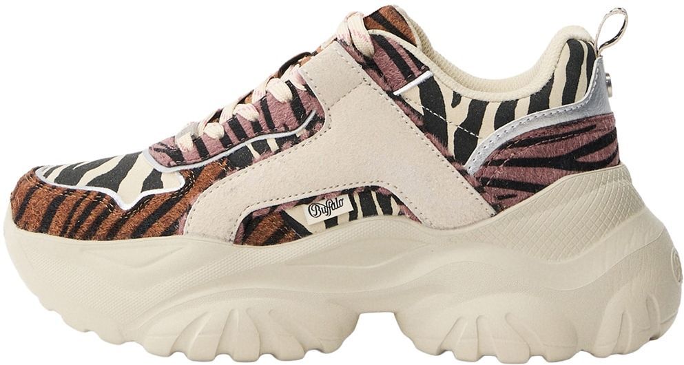 BUFFALO Nízke tenisky 'BLISS'  hnedá / ružová / čierna / biela