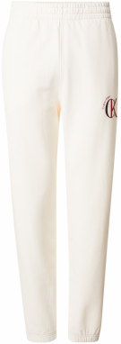 Calvin Klein Jeans Nohavice  hnedá / červená / biela