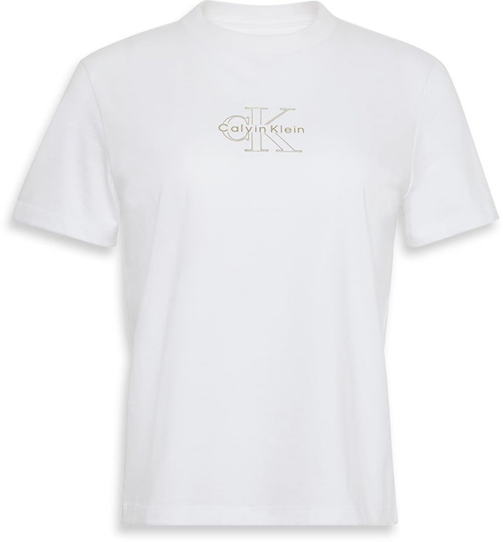 Calvin Klein Jeans Tričko 'Classic'  zlatá / biela