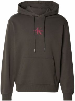 Calvin Klein Jeans Mikina  hnedá melírovaná / brusnicová