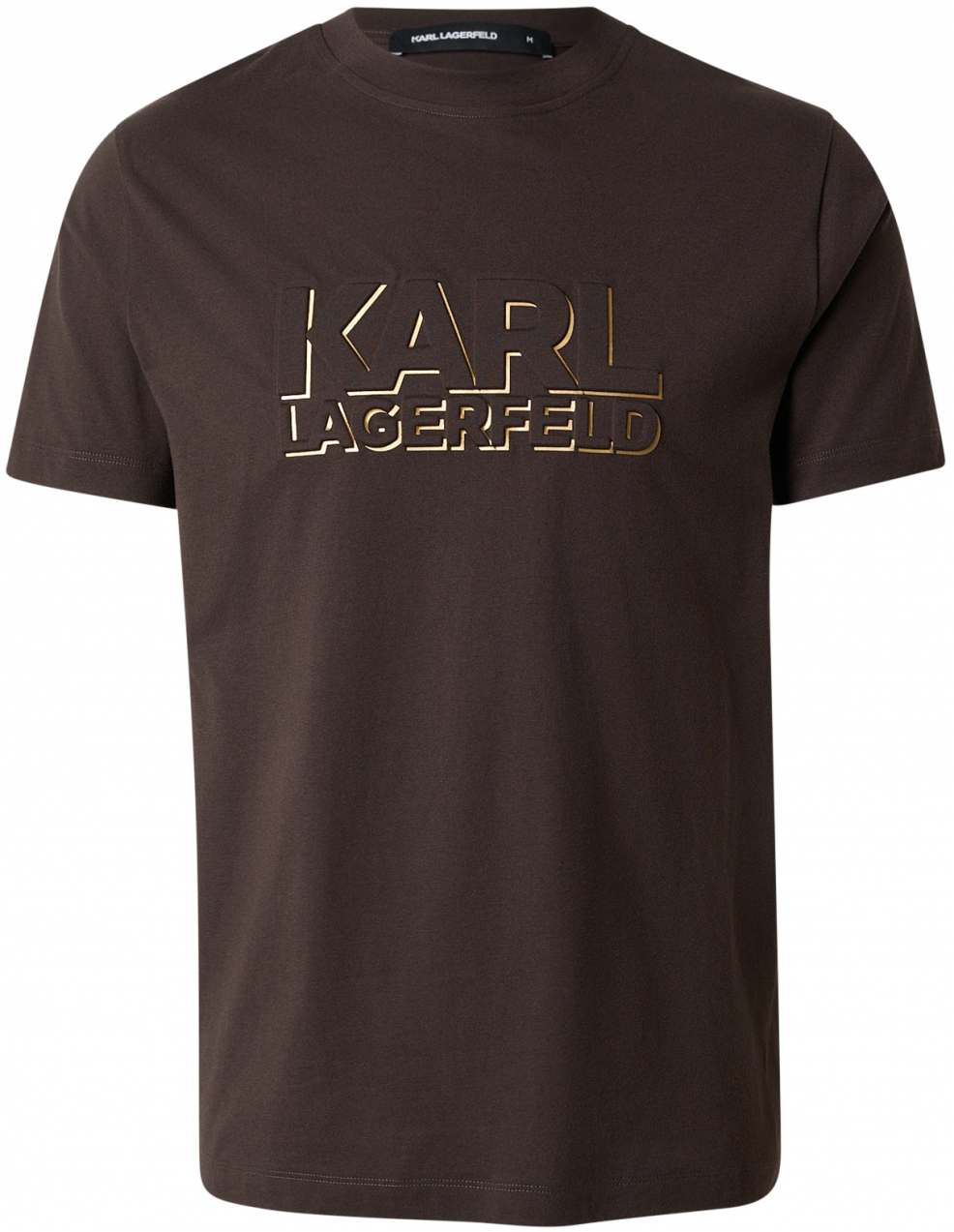 Karl Lagerfeld Tričko  slonová kosť / tmavohnedá