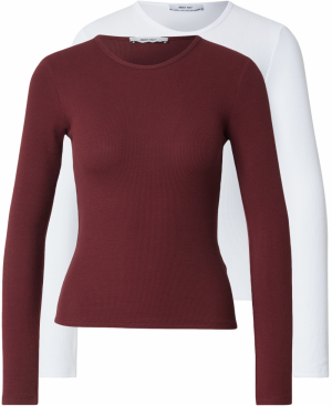 ABOUT YOU Tričko 'Insa'  bordová / biela