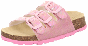 SUPERFIT Otvorená obuv  svetlozelená / fuksia / ružová