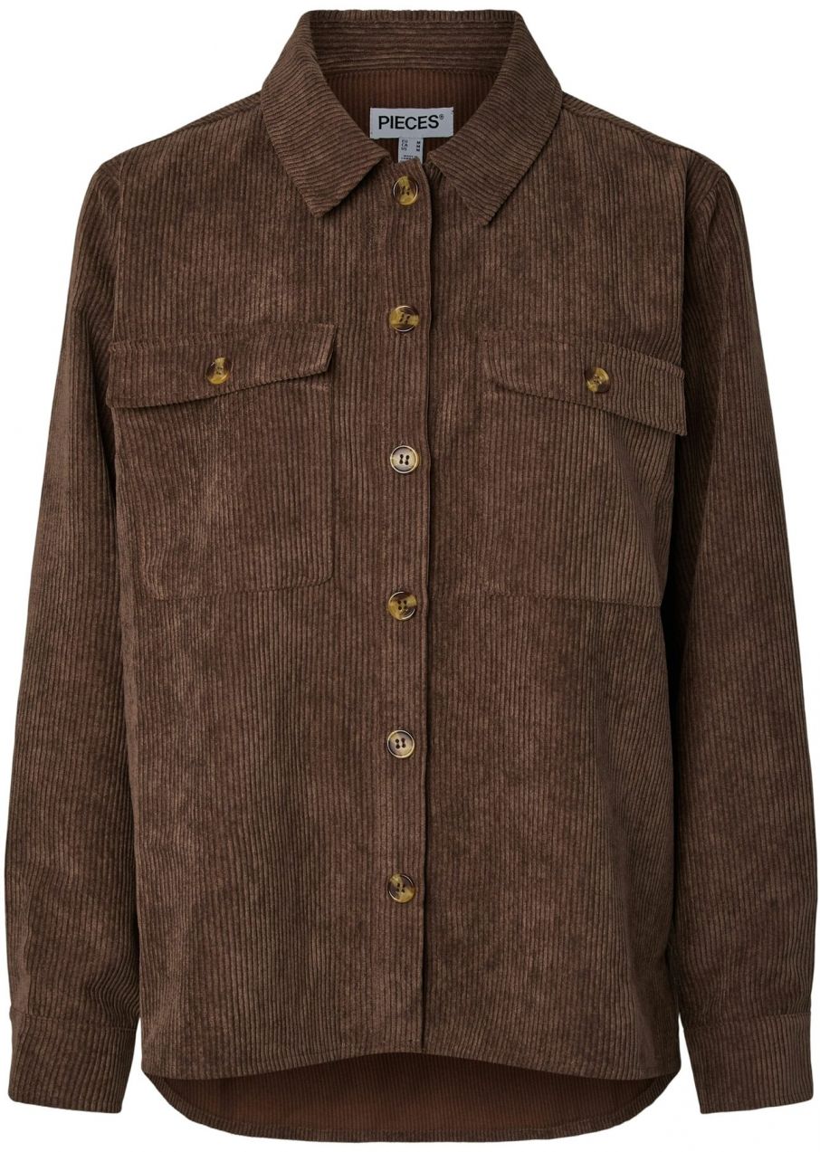 PIECES Blúzka 'PCEFFI'  tmavohnedá