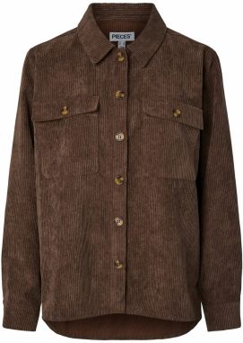 PIECES Blúzka 'PCEFFI'  tmavohnedá