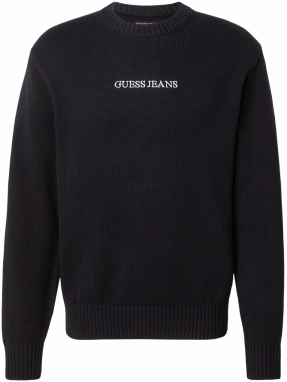 GUESS JEANS Sveter  čierna / biela