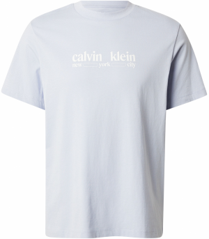 Calvin Klein Jeans Tričko 'NYC'  pastelovo fialová / biela