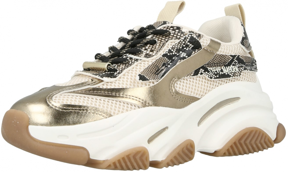 STEVE MADDEN Nízke tenisky 'POSSESSION-E'  hnedá / čierna / biela