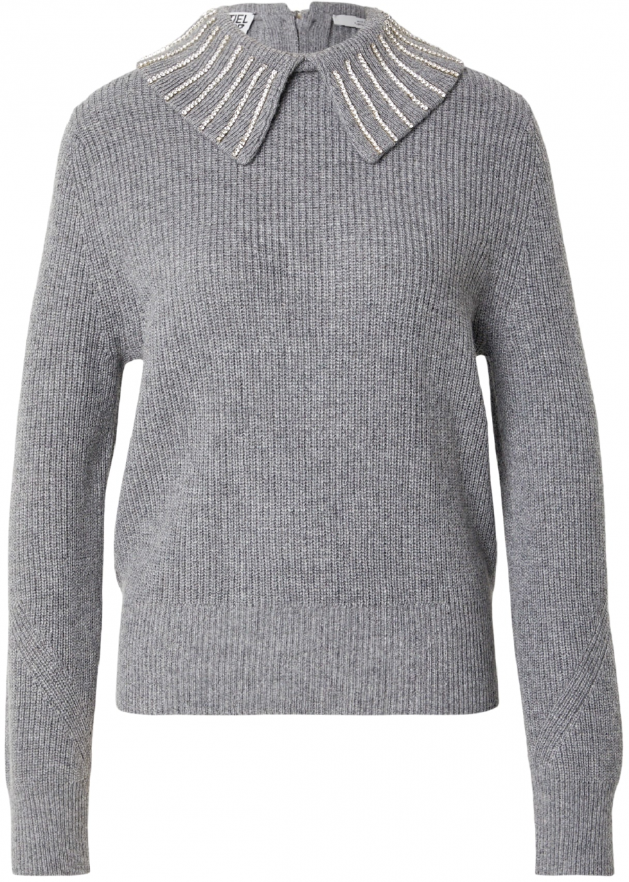 Essentiel Antwerp Sveter 'Jimmer'  sivá melírovaná
