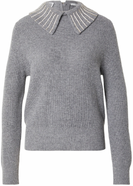 Essentiel Antwerp Sveter 'Jimmer'  sivá melírovaná