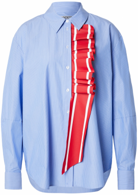 Essentiel Antwerp Blúzka 'Juf'  svetlomodrá / brusnicová / biela