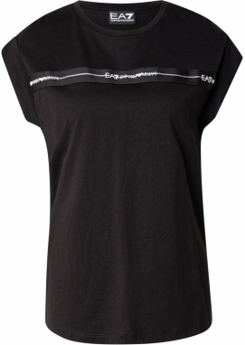 EA7 Emporio Armani Tričko  čierna / biela