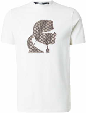 Karl Lagerfeld Tričko  mokka / čierna / biela
