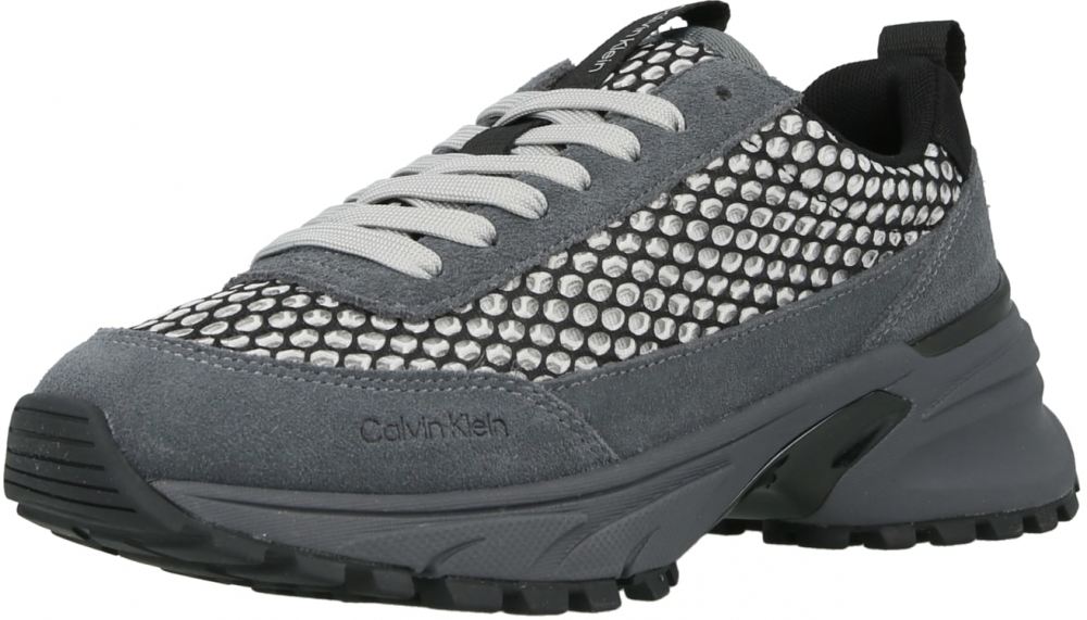 Calvin Klein Jeans Nízke tenisky 'HIKE RUNNER'  sivá / čierna