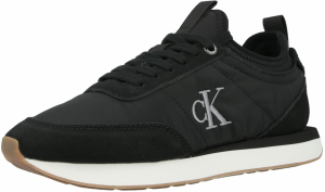 Calvin Klein Jeans Nízke tenisky 'RETRO RUNNER'  čierna / strieborná