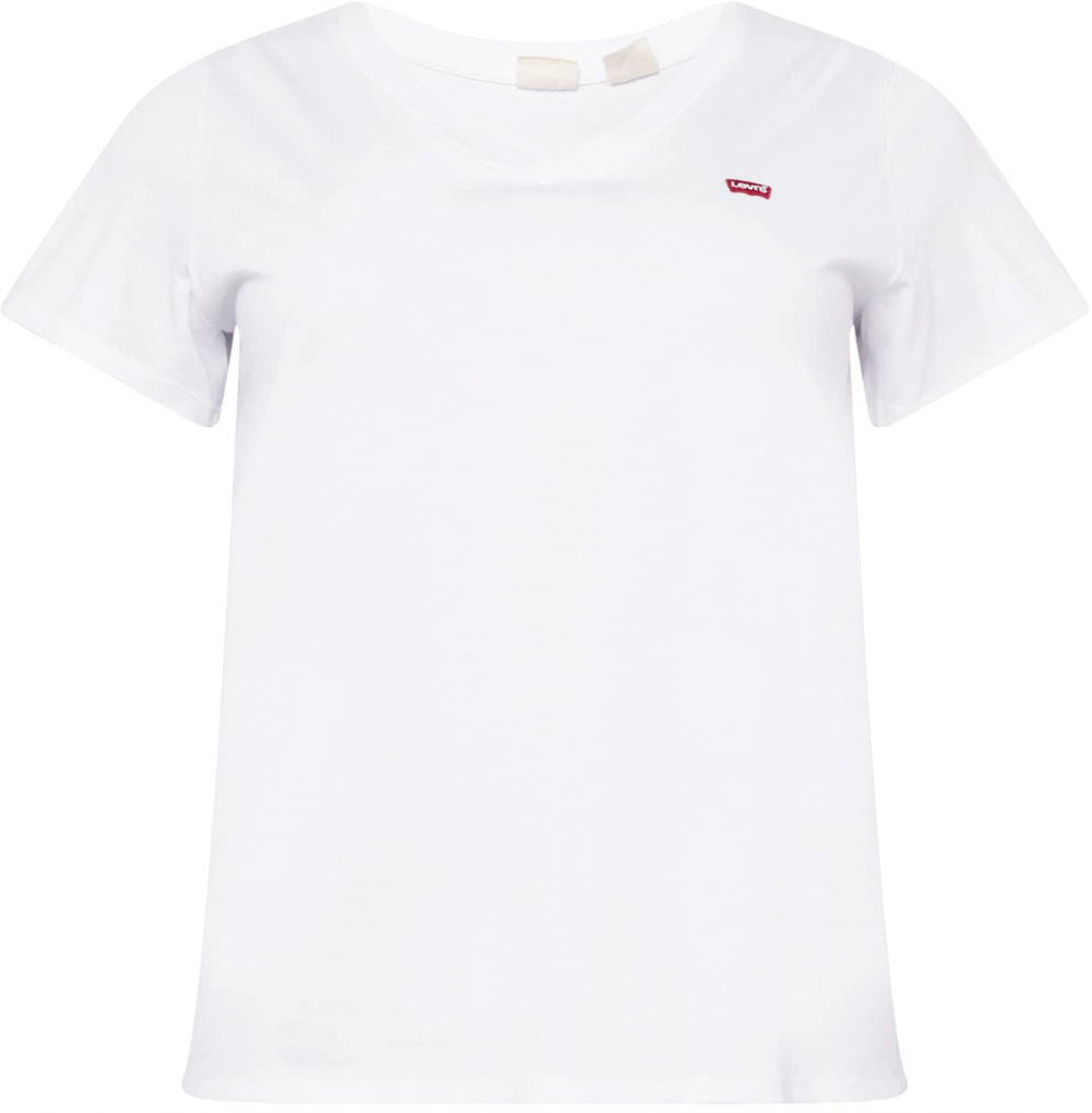 Levi's® Plus Tričko 'The Perfect V-Neck '  červená / biela