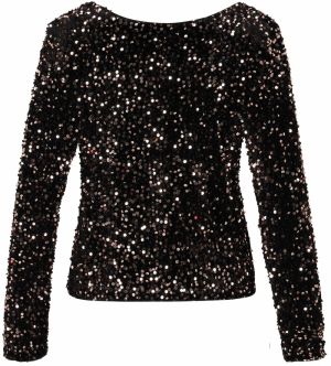 faina Blúzka  hnedá / čierna