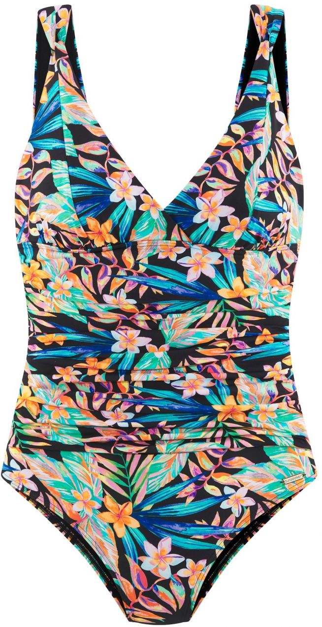 SUNSEEKER Jednodielne plavky  modrá / tyrkysová / oranžová / čierna