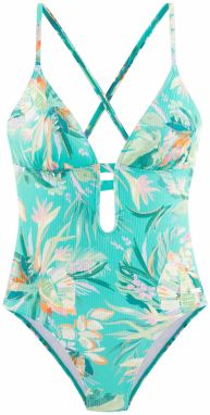 VENICE BEACH Jednodielne plavky  svetlobéžová / tyrkysová / nefritová