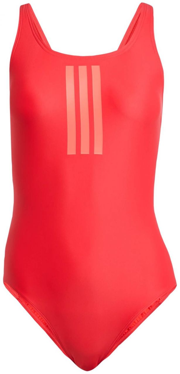 ADIDAS PERFORMANCE Športové jednodielne plavky '3-Stripes V-Back'  červená / pastelovo červená