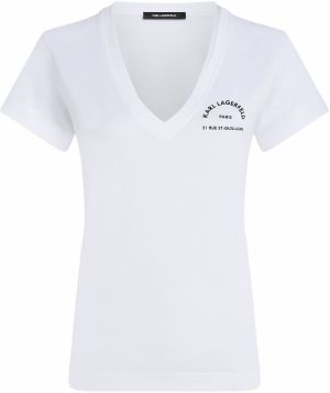 Karl Lagerfeld Tričko 'Rue St-Guillaume'  čierna / biela