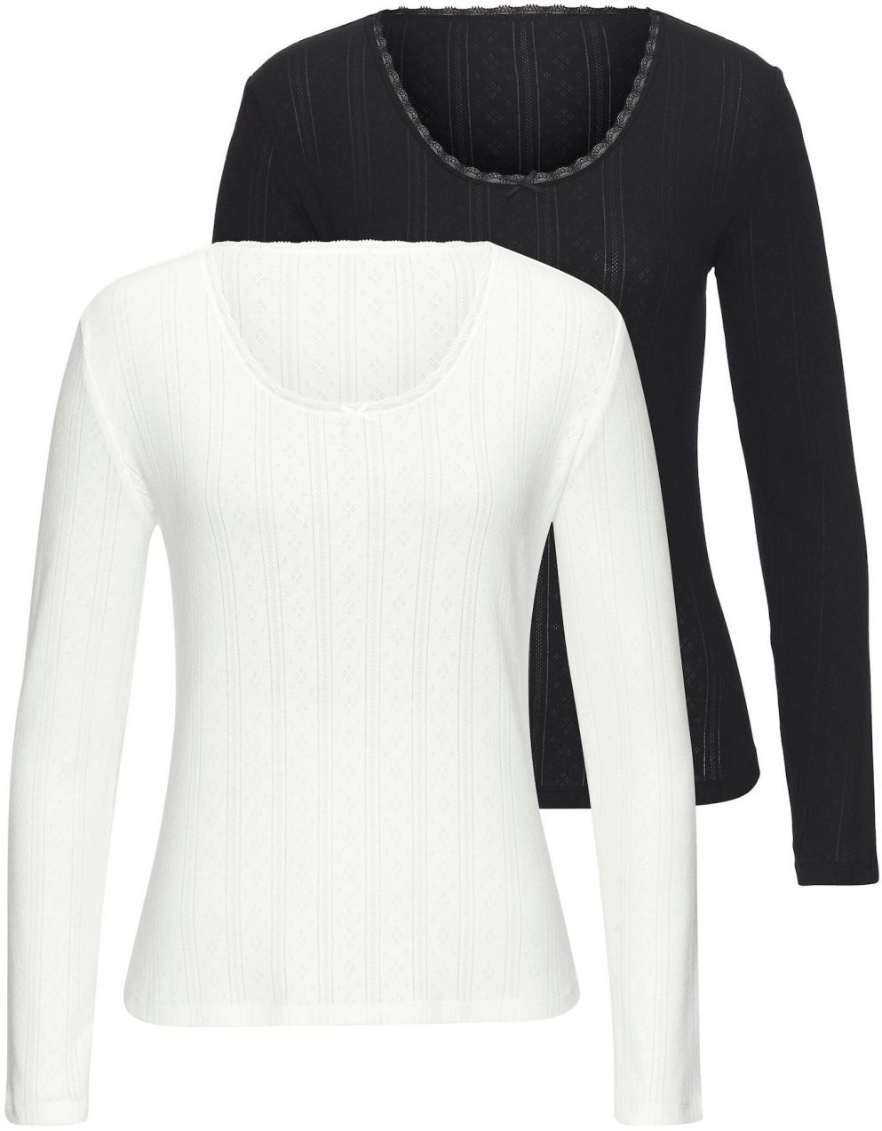 VIVANCE Tričko  čierna / biela