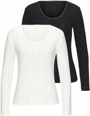 VIVANCE Tričko  čierna / biela