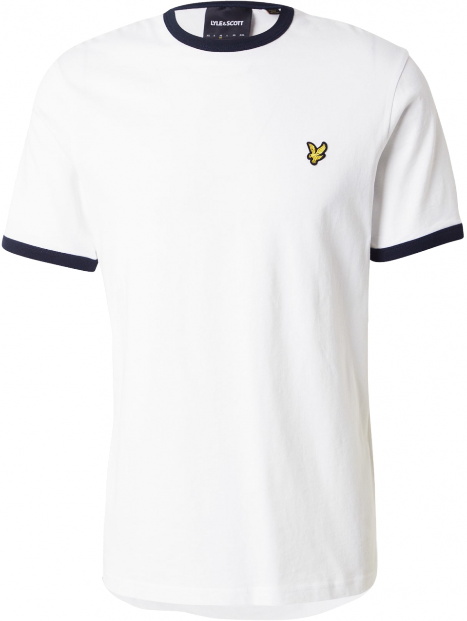 Lyle & Scott Tričko 'Ringer'  tmavomodrá / žltá / biela